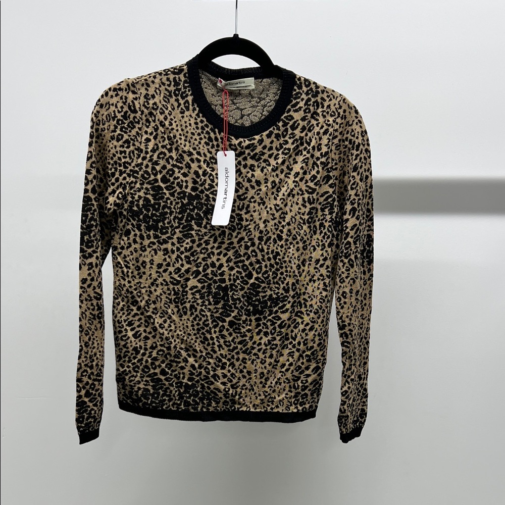 NWT Aldo Martins Animal Print Sweater